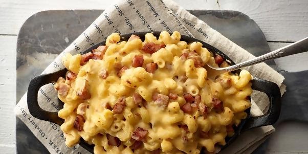 Salt Cured Ham with Macaroni and Cheese